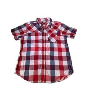 Columbia Men's Thompson Hill button up plaid cotton shirt XL western am0125